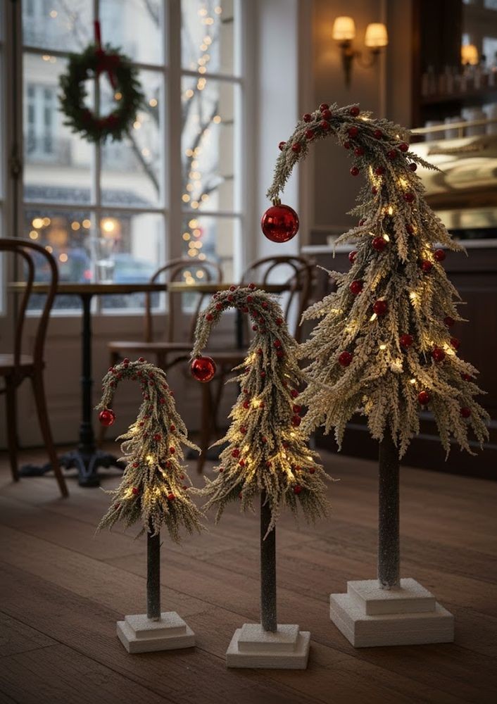 Vánoční zasněžený stromek s Led světýlky Xmas L - 23*100 cm