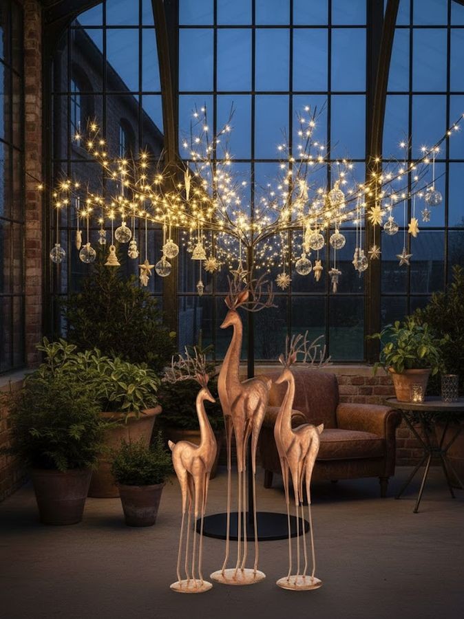 Měděná kovová dekorace jelen Deer S - 14*10*54 cm J-Line by Jolipa Měděná kovová dekorace jelen Deer S - 14*10*54 cm J-Line by Jolipa