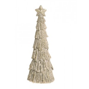 Třpytivý dekorační vánoční stromek Tree Verte - Ø 6*17 cm