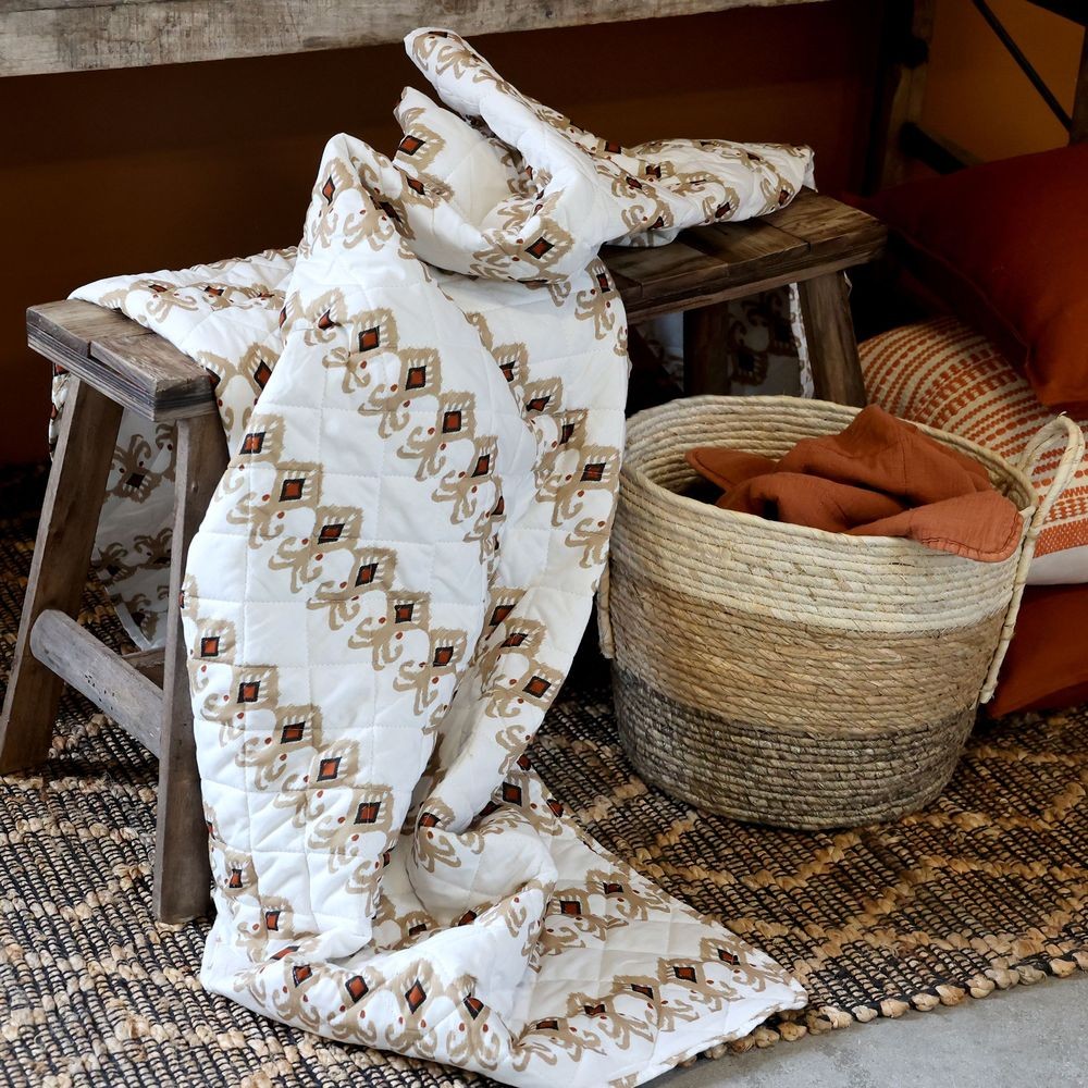 Krémový přehoz Paisley vzor Aix Quilt - 130*180 cm