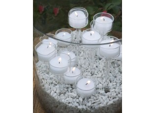 Skleněný svícen zápich na čajovou svíčku - 8cm