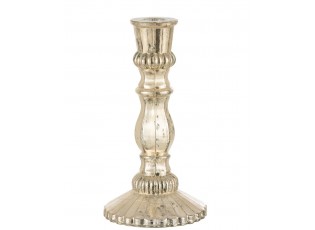 Stříbrný antik skleněný svícen Vintage Chantal L - Ø 12*23 cm