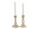 2ks stříbrný antik skleněný svícen Vintage Chantal S - Ø 9*15 cm J-Line by Jolipa