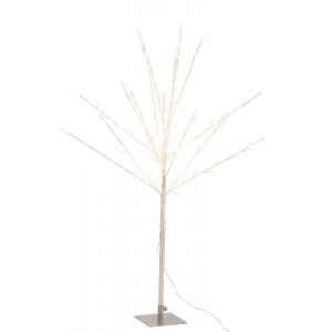Dekorace stříbrný svítící stromeček Tree Bare Led M - 56*56*100 cm