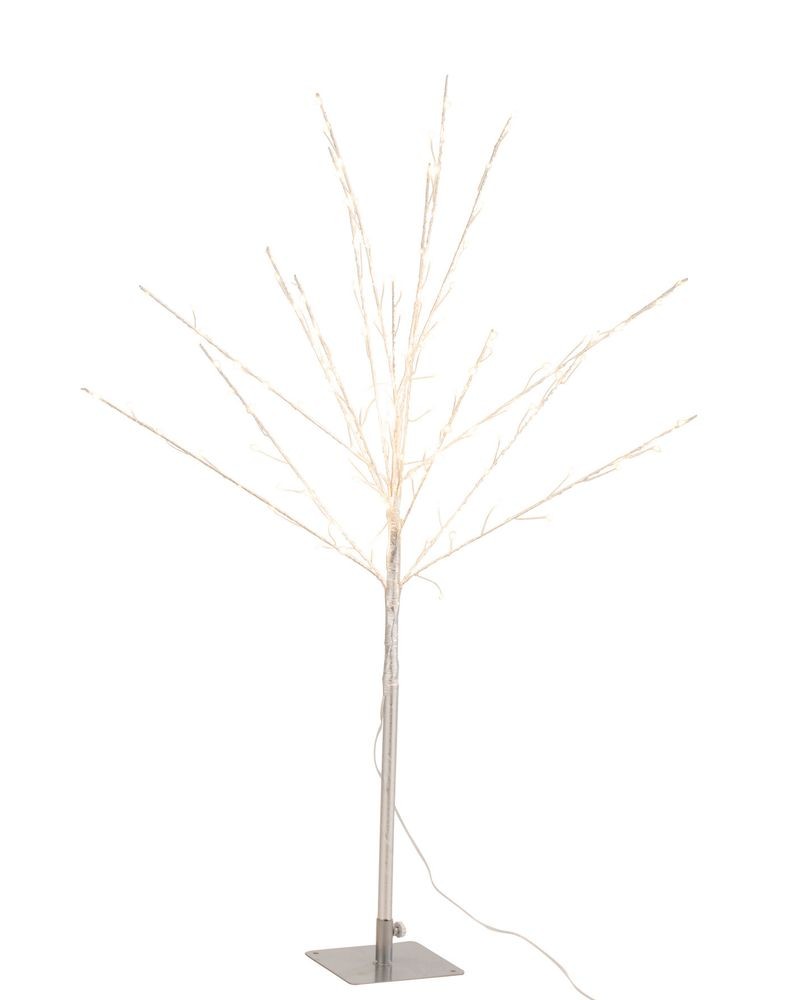 Dekorace stříbrný svítící stromeček Tree Bare Led M - 56*56*100 cm