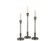 Set 3ks granitový antik kovový svícen na úzkou svíčku Becca - Ø 10*40 cm J-Line by Jolipa