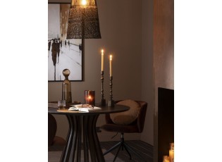 Bronzový antik kovový svícen na úzkou svíčku Neu - Ø 8*41 cm