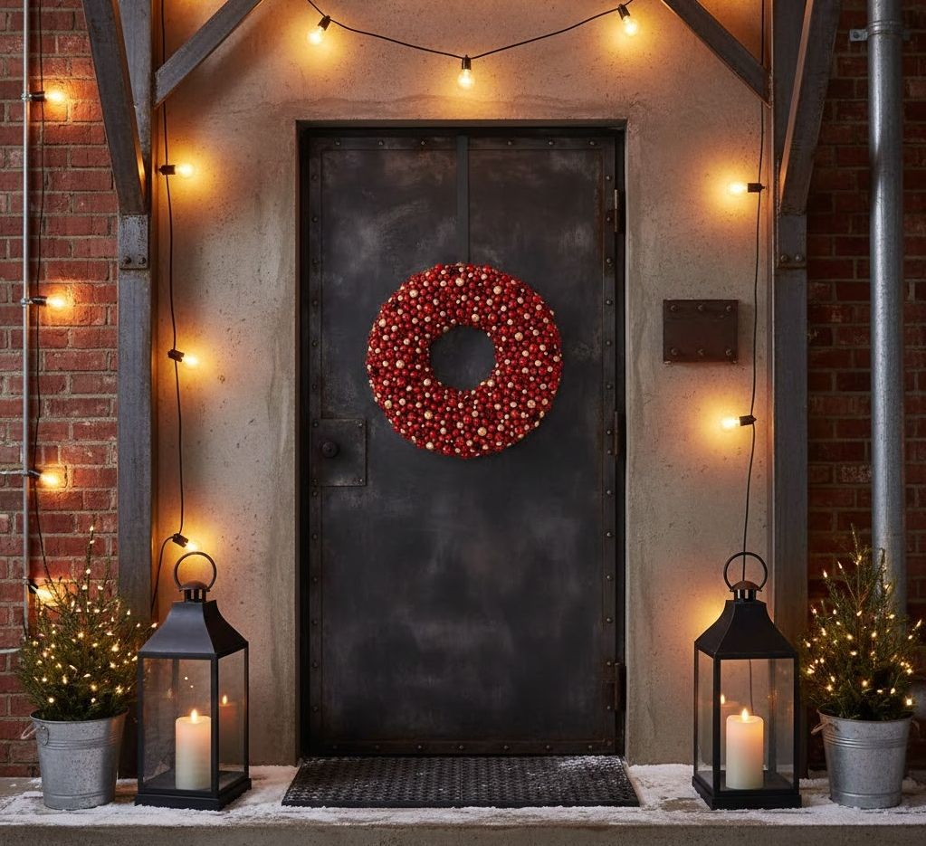 Červeno-zlatý dekorativní věnec z malých ozdob Balls - 50*9*50cm J-Line by Jolipa Červeno-zlatý dekorativní věnec z malých ozdob Balls - 50*9*50cm J-Line by Jolipa