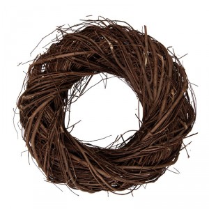 Přírodní hnědý proutěný věnec Woodly XXS - Ø 25*7cm
