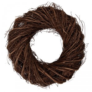 Přírodní hnědý proutěný věnec Woodly XS - Ø 30*8cm