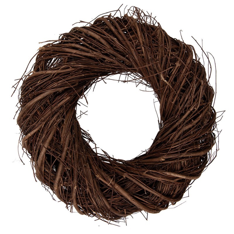 Přírodní hnědý proutěný věnec Woodly XS - Ø 30*8cm