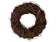 Přírodní hnědý proutěný věnec Woodly S - Ø 35*9cm Clayre & Eef