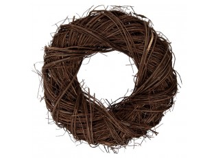 Přírodní hnědý proutěný věnec Woodly S - Ø 35*9cm