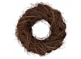 Přírodní hnědý proutěný věnec Woodly M - Ø 40*11cm