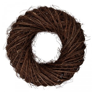 Přírodní hnědý proutěný věnec Woodly XL - Ø 50*13 cm