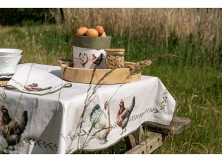 6ks béžové prostírání se slepičkami Barnyard Chicken - 48*35 cm