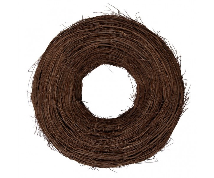 Přírodní hnědý proutěný jilmový věnec Elm L - Ø 60*18 cm Clayre & Eef