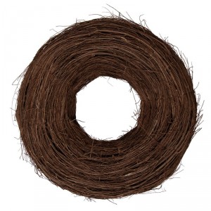 Přírodní hnědý proutěný jilmový věnec Elm L - Ø 60*18 cm