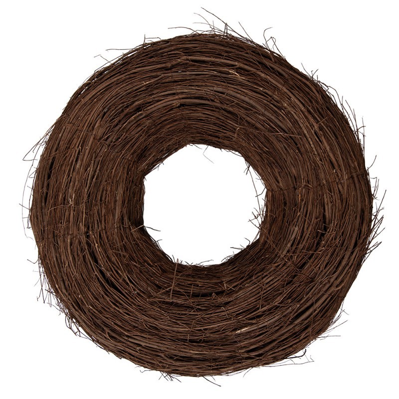 Přírodní hnědý proutěný jilmový věnec Elm L - Ø 60*18 cm
