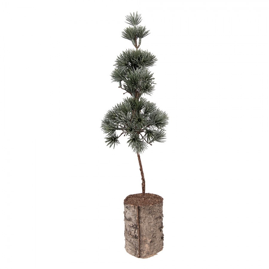 Vánoční dekorace jehličnatý stromek na dřevě - 14*14*45 cm