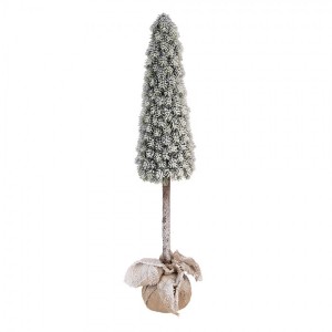 Vánoční dekorace jehličnatý stromek v jutě - Ø 18*78 cm