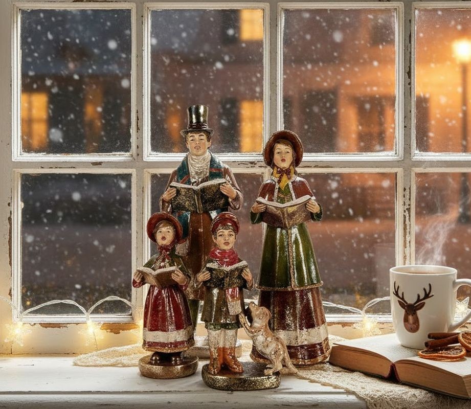 Vánoční sbor Christmas Choir - 13*13*34/11*12*31/13*8*21/8*8*20 cm
