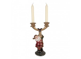 Svícen na 2 úzké svíčky Santa - 17*10*28 cm