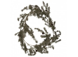 Vánoční zelená cedrová girlanda se šiškami a LED - 20*7*180 cm / 3*AA