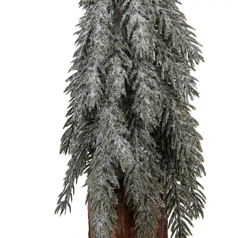 Vánoční dekorace jehličnatý stromek na dřevě - Ø 15*44 cm
