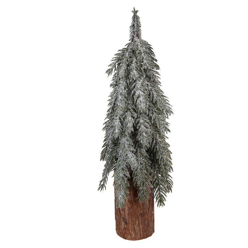 Vánoční dekorace jehličnatý stromek na dřevě - Ø 15*44 cm