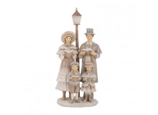 Béžová vánoční dekorace sbor Christmas Choir - 15*11*30 cm