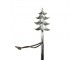 Stříbrná kovová lžíce na obouvání stromek Tree - 51cm Mars & More 