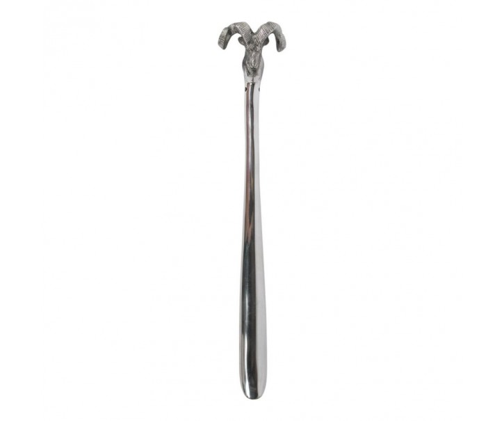 Stříbrná kovová lžíce na obouvání beran Aries - 51cm Mars & More 