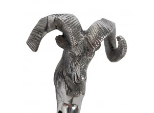 Stříbrná kovová lžíce na obouvání beran Aries - 51cm