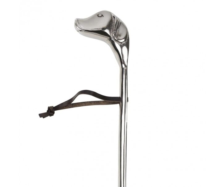 Stříbrná kovová lžíce na obouvání hlava pes retrívr - 50cm Mars & More 