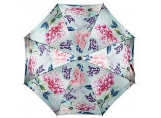 Modrý deštník s květy a motýlky Fleury - Ø 105*88cm