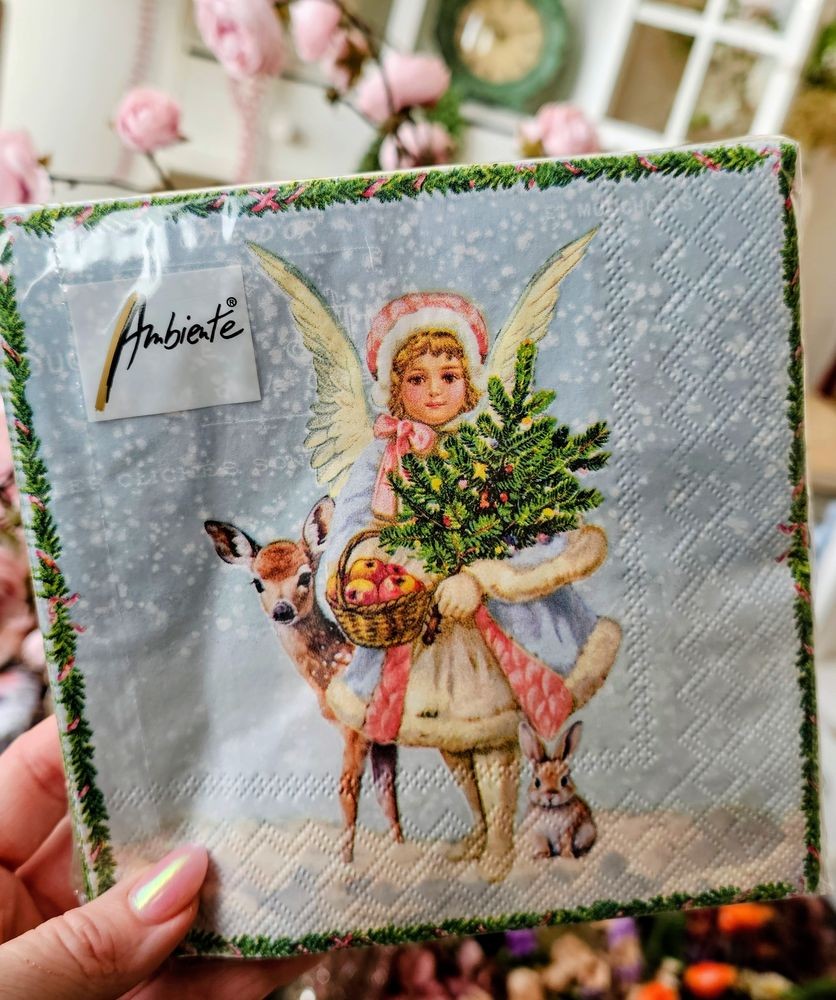 Papírové ubrousky s andílkem Snowy day - 33*33 cm (20ks) Ostatní Papírové ubrousky s andílkem Snowy day - 33*33 cm (20ks) Ostatní