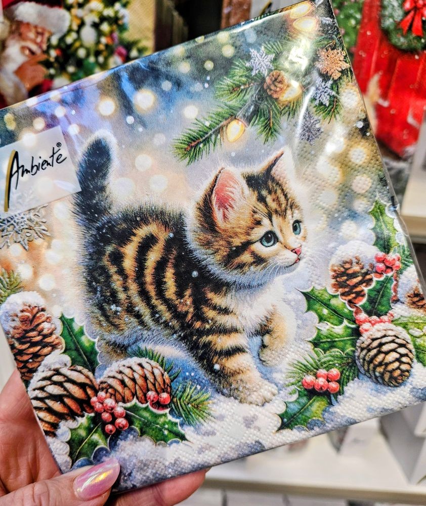 Papírové ubrousky s kočičkou ve sněhu Cute cat - 33*33 cm (20ks) Ostatní Papírové ubrousky s kočičkou ve sněhu Cute cat - 33*33 cm (20ks) Ostatní