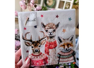 Bílé papírové ubrousky přátelé Friends - 33*33 cm (20ks)