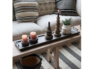 Dlouhý úzký dřevěný servírovací podnos s uchy Tours Tray - 90*20*8 cm