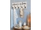 Krémový antik nástěnný věšák s háčky Welcome - 70*8*25 cm Chic Antique