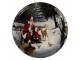 Barevný kovový podtácek Santa - Ø 11*1 cm Clayre & Eef