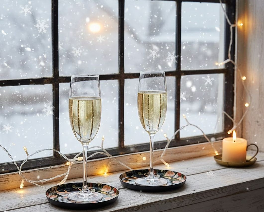 Černý kovový podtácek hlava Jelen s květy - Ø 11*1 cm Clayre & Eef Černý kovový podtácek hlava Jelen s květy - Ø 11*1 cm Clayre & Eef