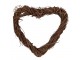 Přírodní hnědé proutěné srdce Woodly XS - 20*3*20 cm Clayre & Eef