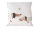 Béžový povlak na polštář s jezevčíky a srdíčkem - 45*45cm Clayre & Eef