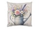 Béžový povlak na polštář konvička s květy - 45*45cm Clayre & Eef