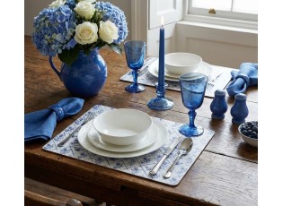 4ks pevné korkové prostírání s modrými květy - 30*40*0,4cm