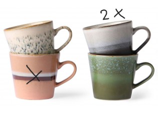 4ks retro hrnek na Cappuccino 70s virgo - 12*9,5*8,5cm / 300ml 