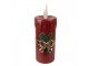 Vínová vánoční svíčka se zlatou mašlí Led Candle - 17*18*44 cm / 3*AA Clayre & Eef