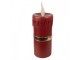 Vínová vánoční svíčka se zlatou mašlí Led Candle - 17*18*44 cm / 3*AA Clayre & Eef